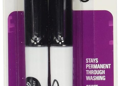 Rub-a Dub Laundry Markers Black, 2pk